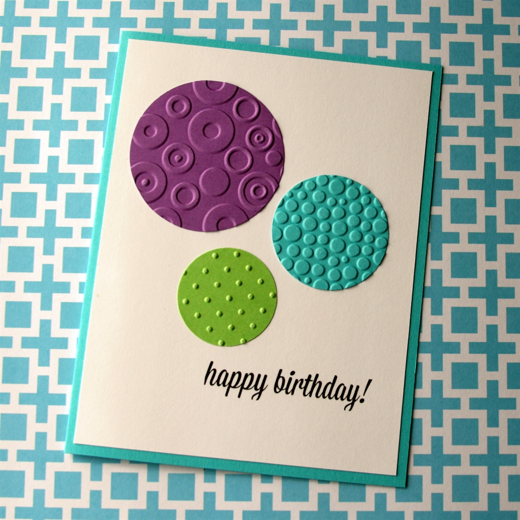 Embossed Birthday Card Ideas Embossed Birthday Card Think Crafts Createforless