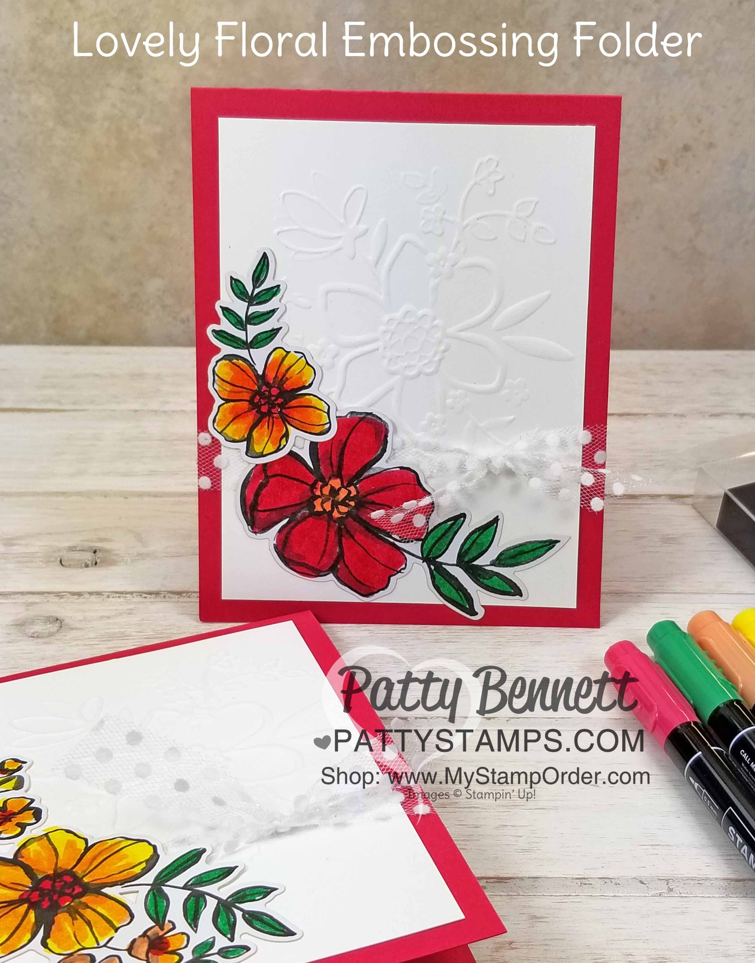 Embossed Birthday Card Ideas Lovely Floral Embossing Folder Card Idea Patty Stamps