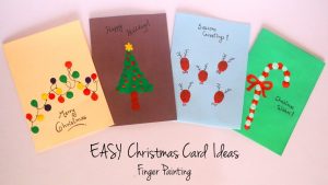 Finger Paint Birthday Card Ideas Diy Christmas Card Ideas Easy Finger Painting Handmade Greeting Cards Kids Craft Ideas
