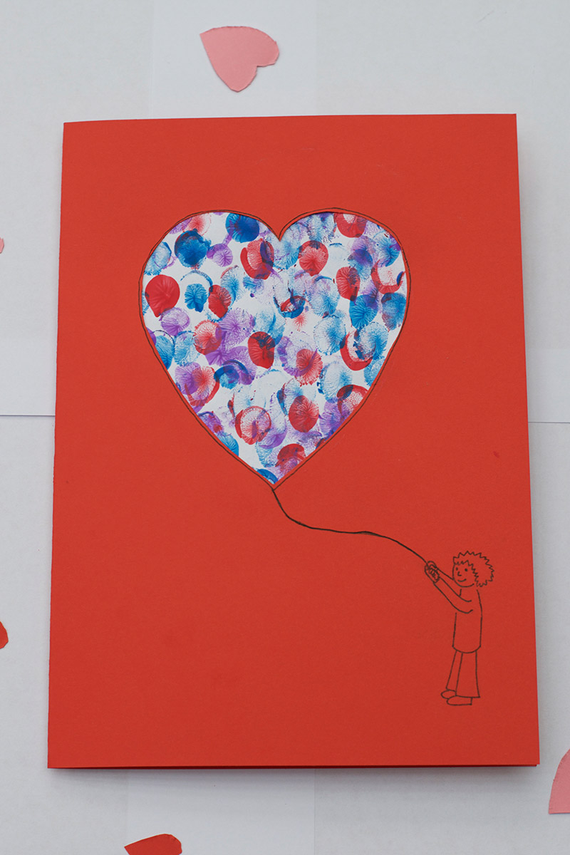 Finger Paint Birthday Card Ideas Easy Valentine Finger Paint Card Little Fish