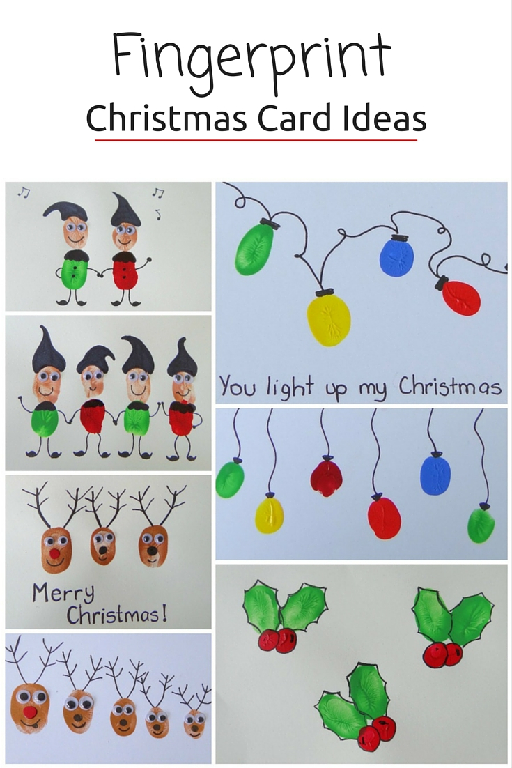 Finger Paint Birthday Card Ideas Fingerprint Christmas Cards Be A Fun Mum