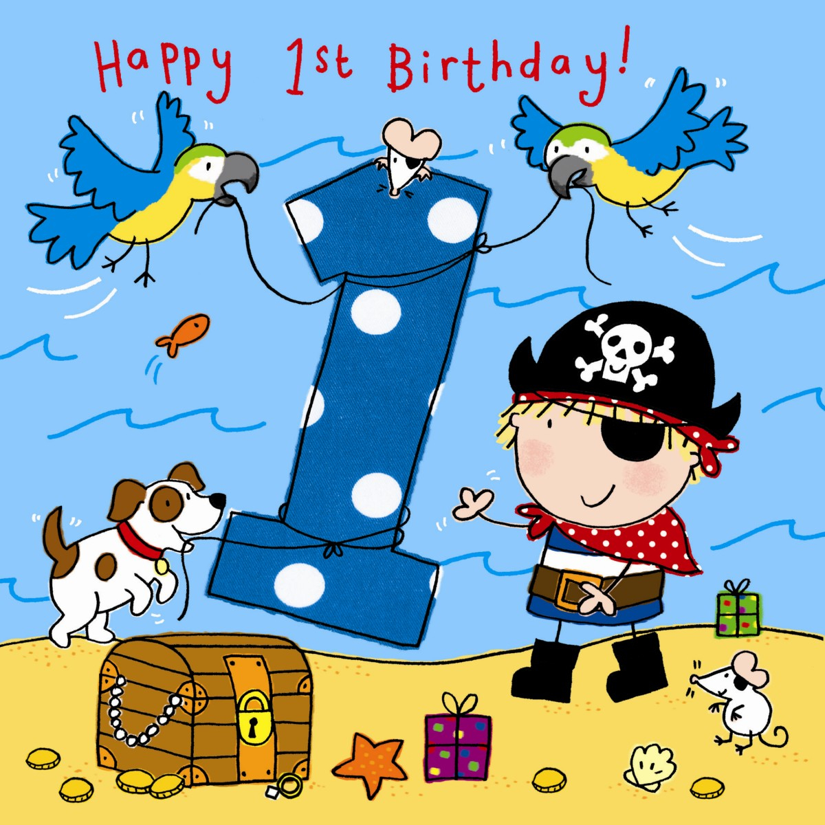 First Birthday Card Ideas Age 1 Boys Pirate Birthday Card Tw740 Twizler