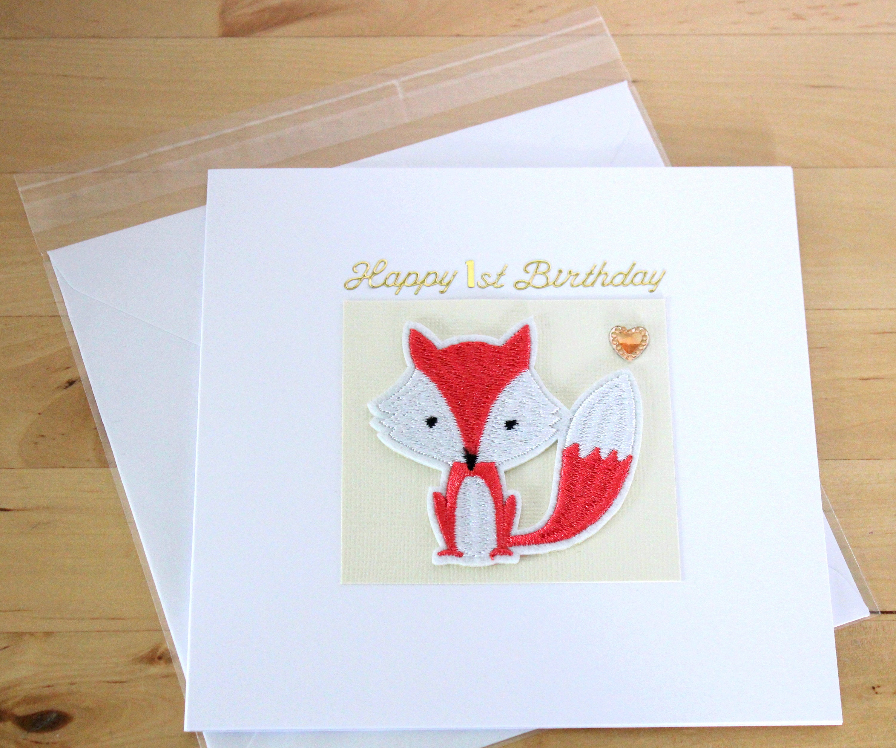First Birthday Card Ideas Fox Patch Cards Fox Birthday Card Fox 1st First Birthday Card Gift First Birthday Card Fox Fox Mothers Day Card Valentines Day Card