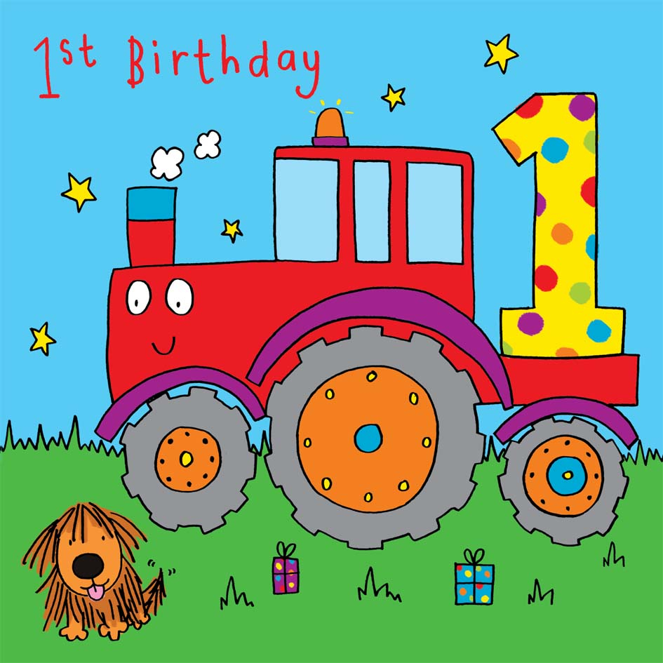 First Birthday Card Ideas Tractor Birthday Card Age 1