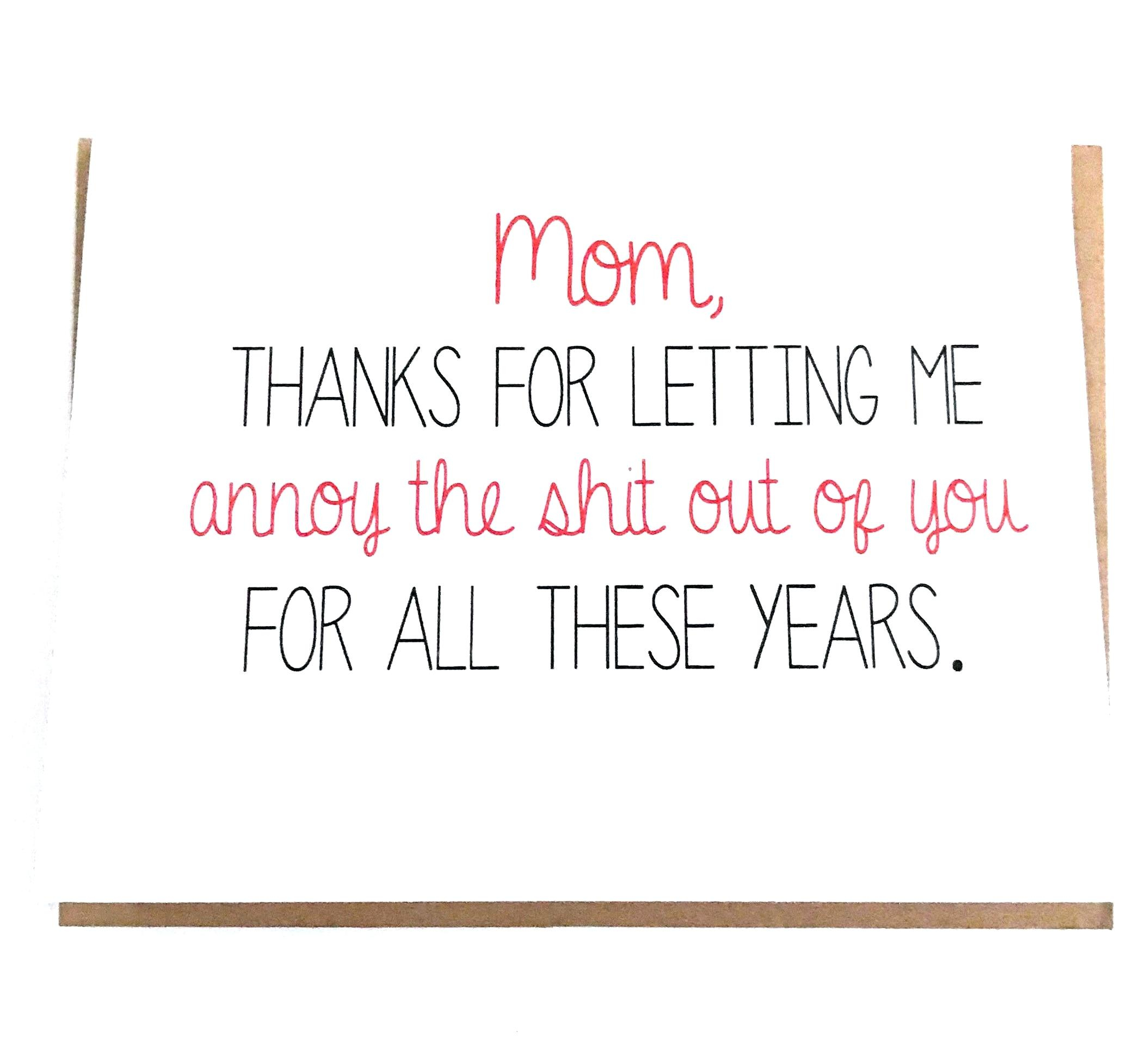 Funny Birthday Card Ideas For Mom Birthday Cards To Mom Card For From Son Printable Dvlpmnt