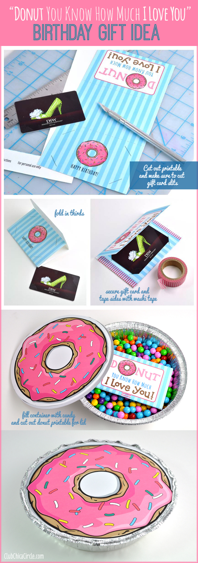 Gift Card Birthday Ideas Donut You Know How Much I Love You Birthday Gift Idea