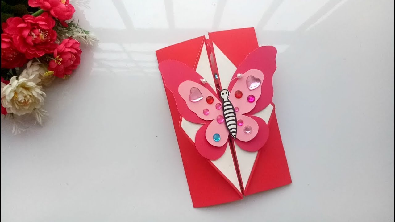 Girlfriend Birthday Card Ideas Butterfly Birthday Card For Boyfriend Or Girlfriend Handmade Birthday Card Idea