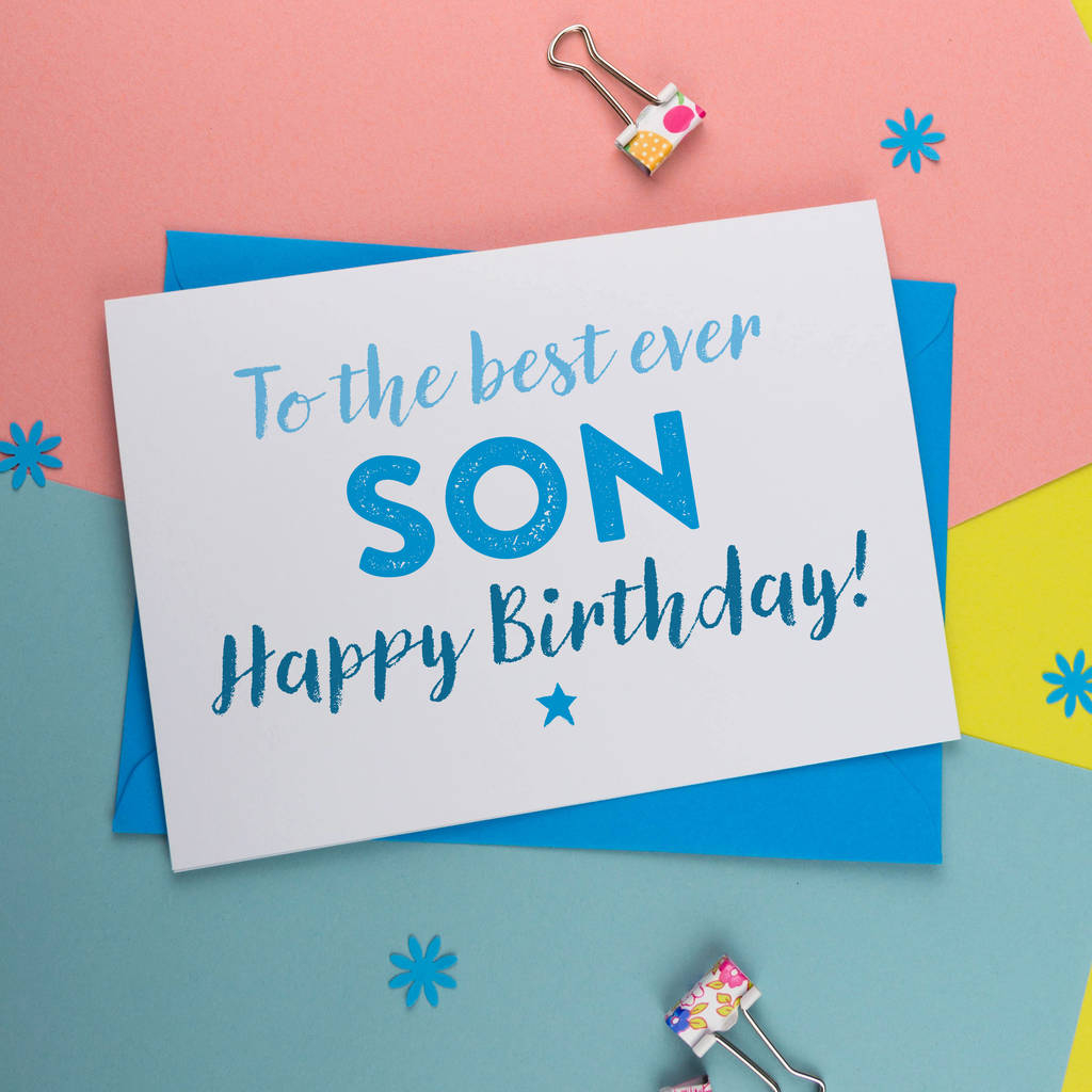 Great Birthday Card Ideas Birthday Card For Best Son