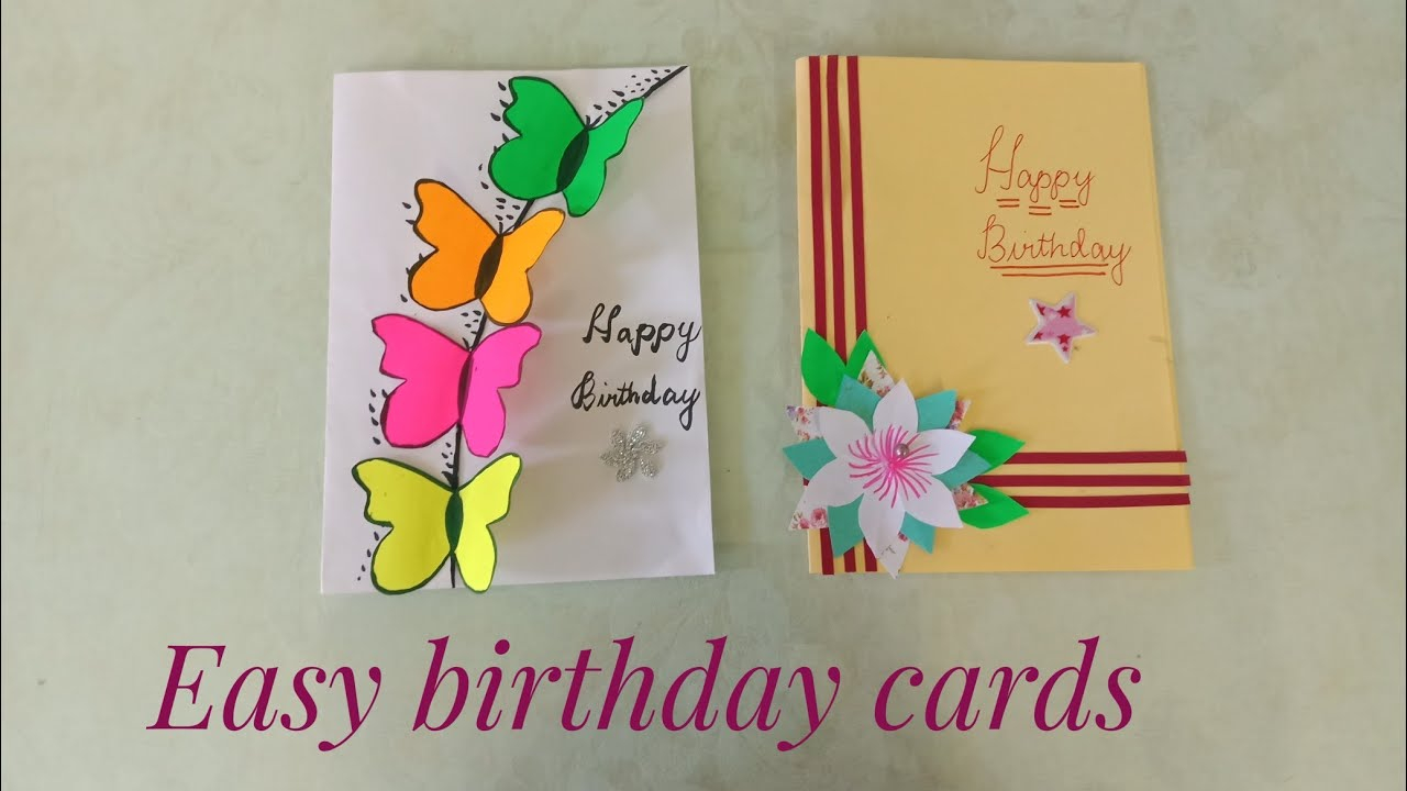 Greeting Cards Ideas For Birthday Easy Birthday Card Ideas2 Beautiful Birthday Card Tutorialsbutterfly Cardhappy Birthday Greetings