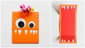 Halloween Birthday Card Ideas How To Make Easy Greeting Card Monster Birthday Halloween Step Step Diy Kartka Stworek