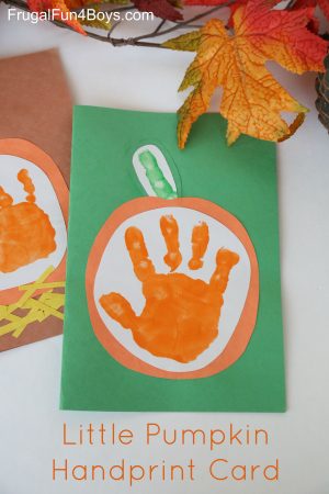 Halloween Birthday Card Ideas Your Little Pumpkin Handprint Card For Kids To Make Frugal Fun