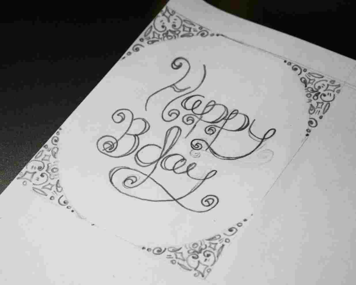 Hand Drawn Birthday Card Ideas Hand Drawn Birthday Card Drawing Ideas