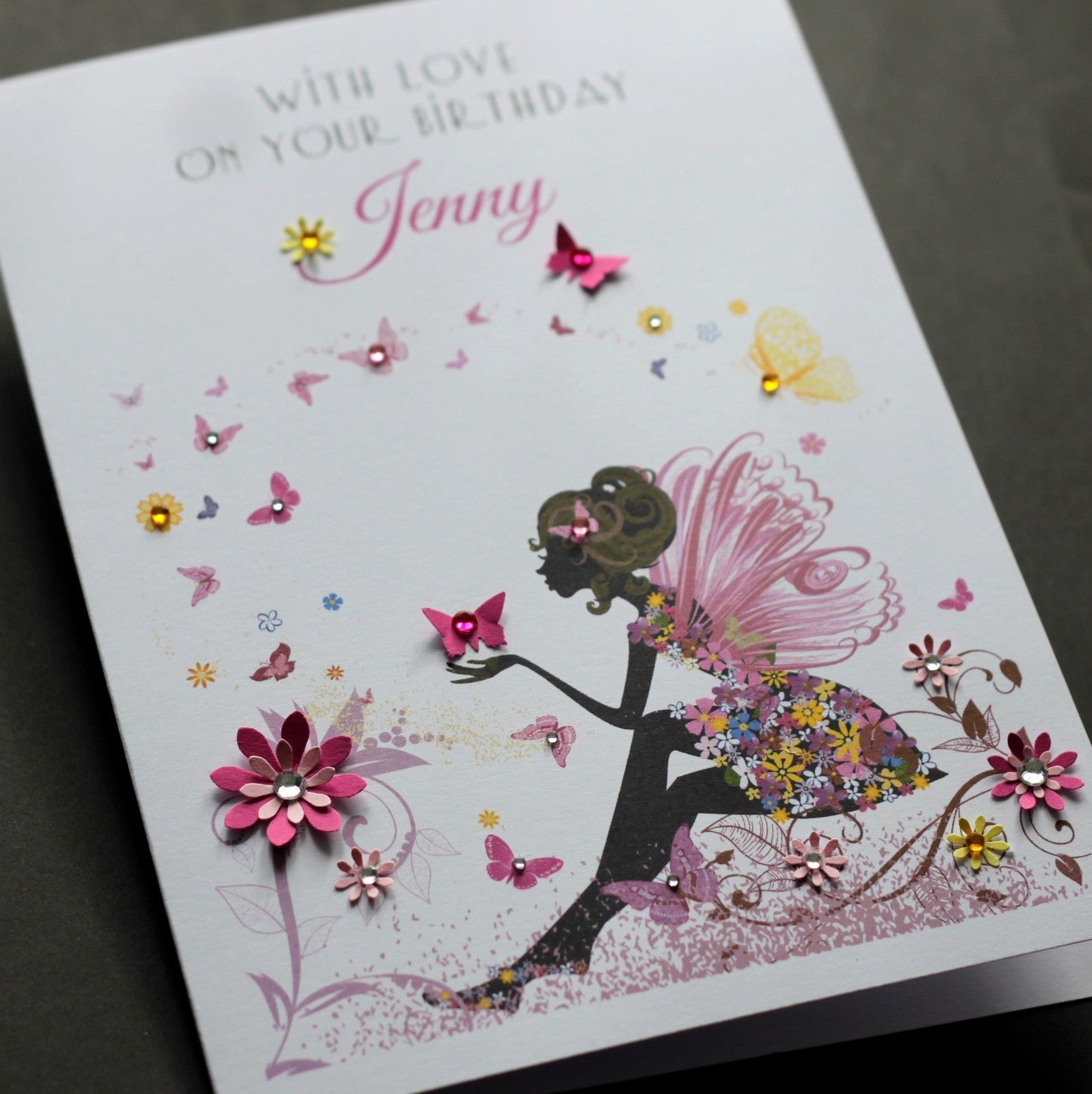 Handmade 21St Birthday Card Ideas Large A5 Handmade Personalised Fairy Birthday Card Sister Friend