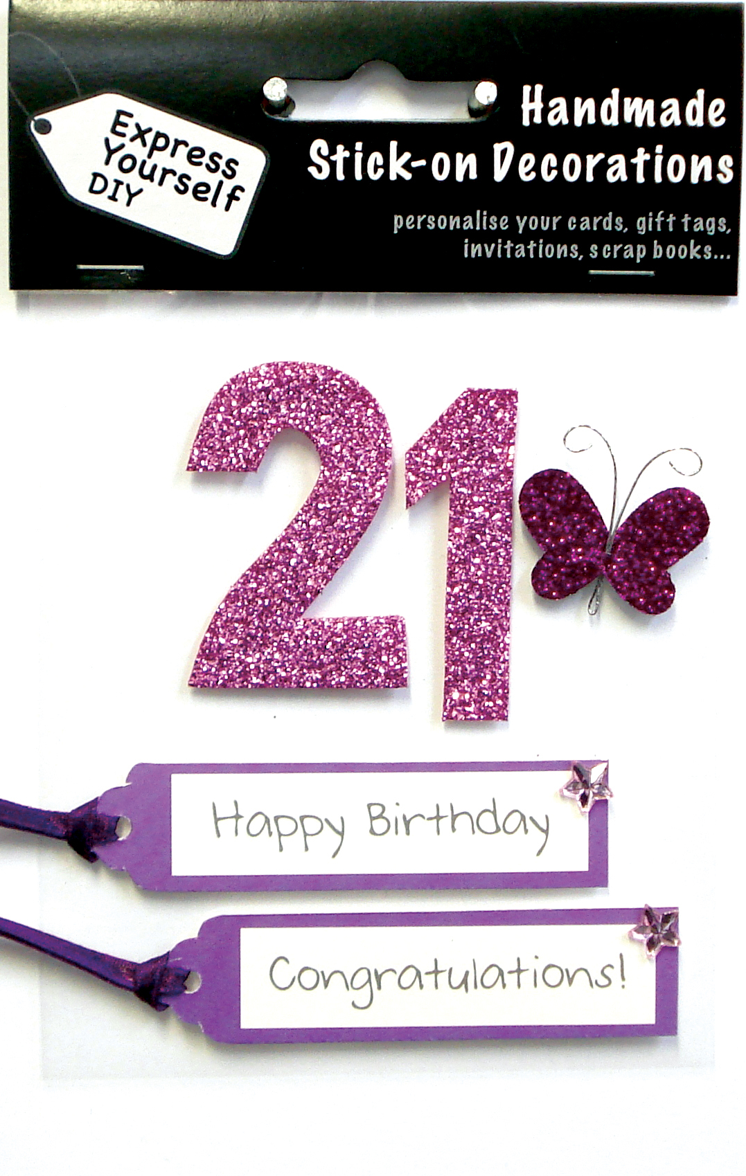 Handmade 21St Birthday Card Ideas Pink 21st Birthday Diy Greeting Card Toppers