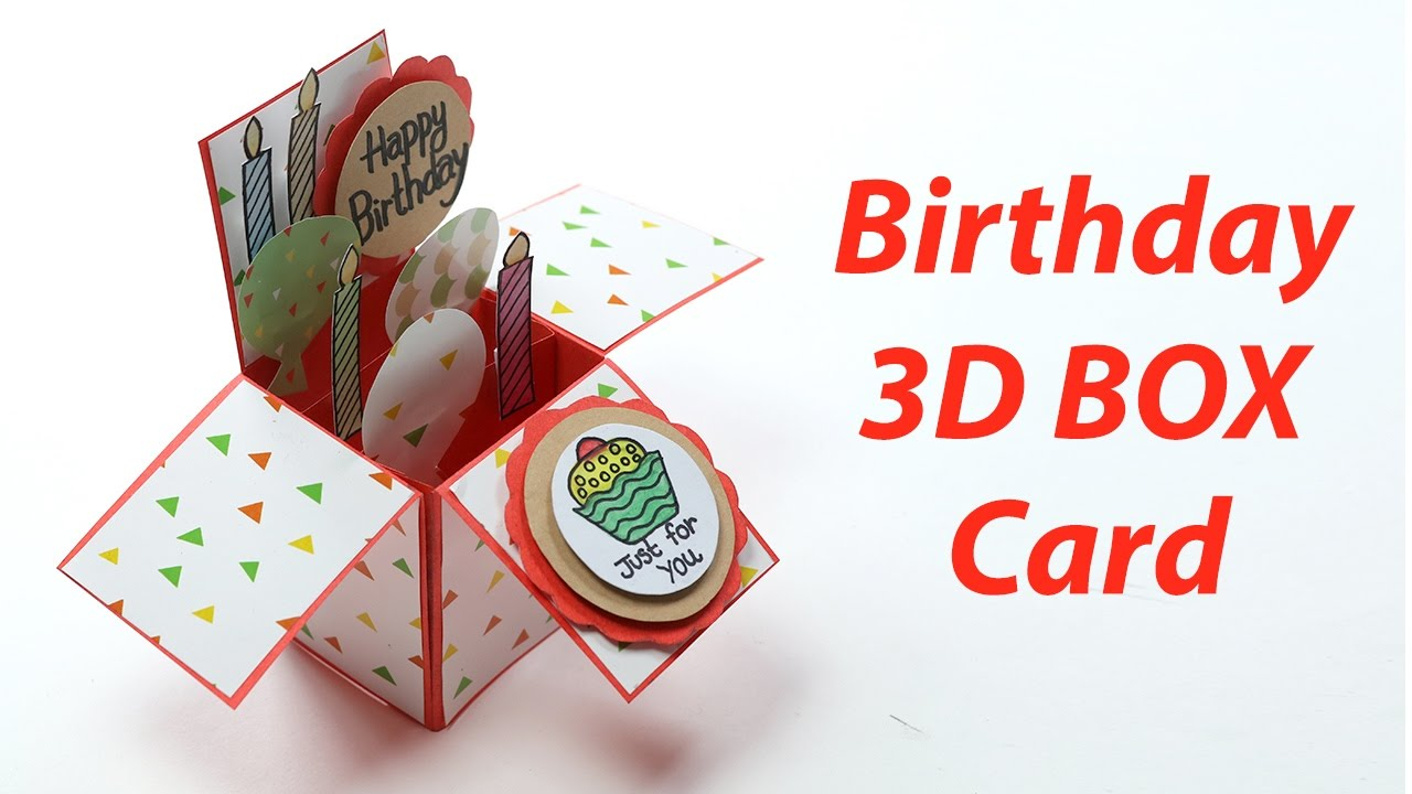 Handmade 40Th Birthday Card Ideas 3d Birthday Card Handmade Unique Pop Up Box Bday Card Making