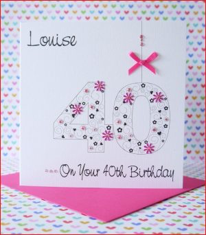Handmade 40Th Birthday Card Ideas Personalised Birthday Cards Free Personalised Handmade Birthday Card