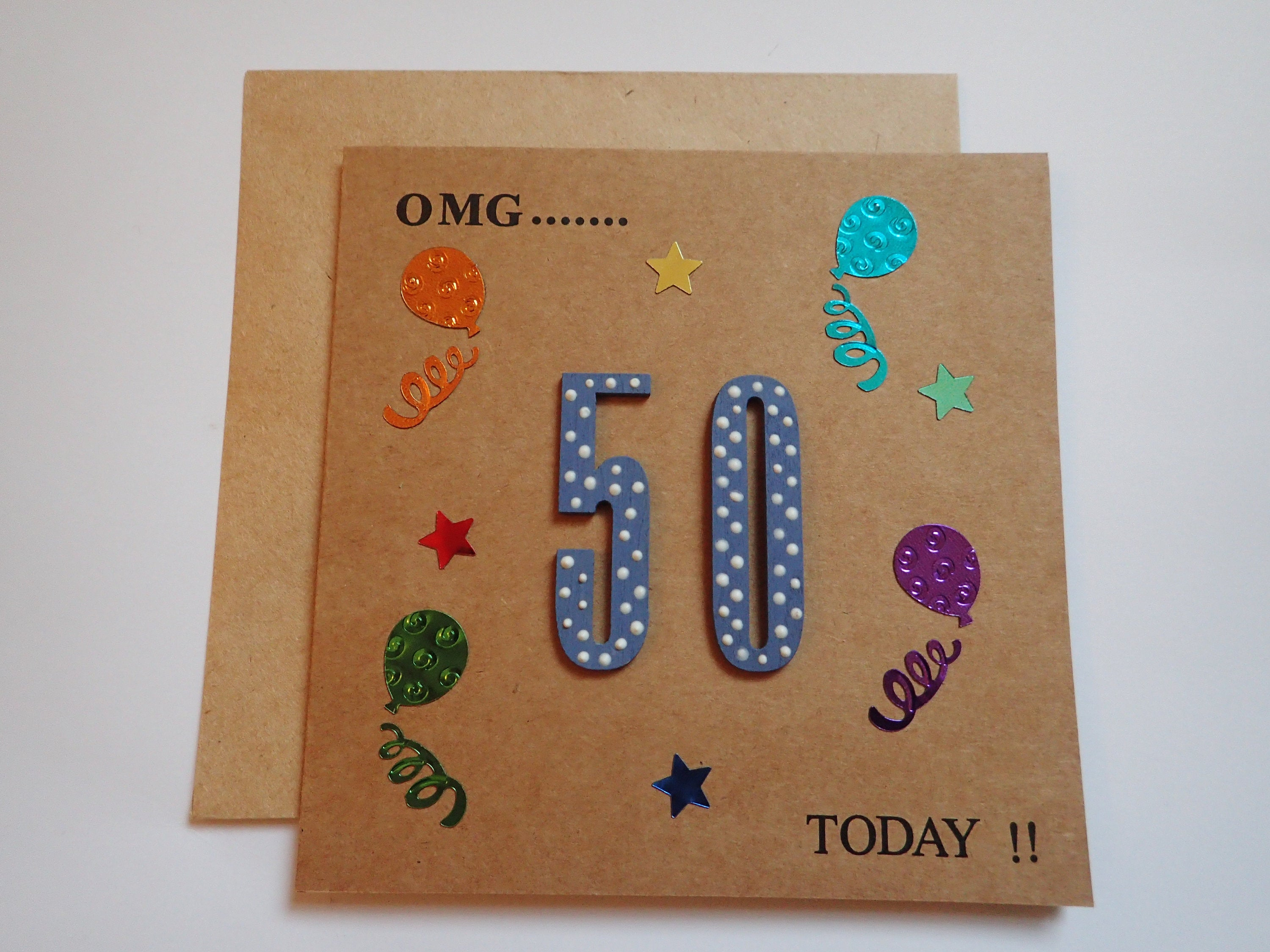 Handmade 50Th Birthday Card Ideas Birthday Cards Handmade 50th Birthday Card Greeting Cards 50th Birthday Card Craft Cards Special 50th Card 50 Today Card