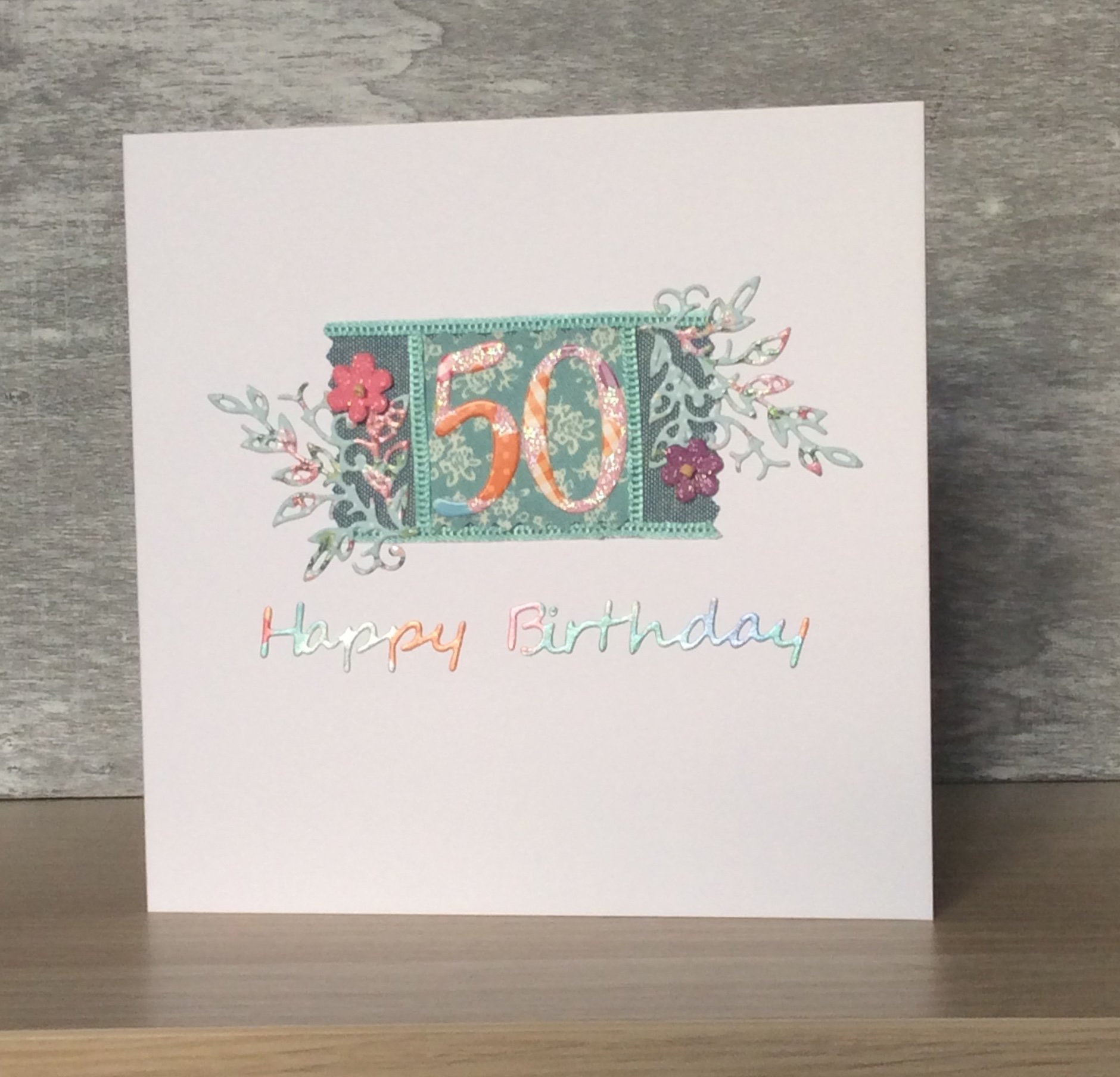 Handmade 50Th Birthday Card Ideas Handmade Greeting Cards Pretty Birthday Cards Using Teal Coloured Ribbons 50th 60th And 70th