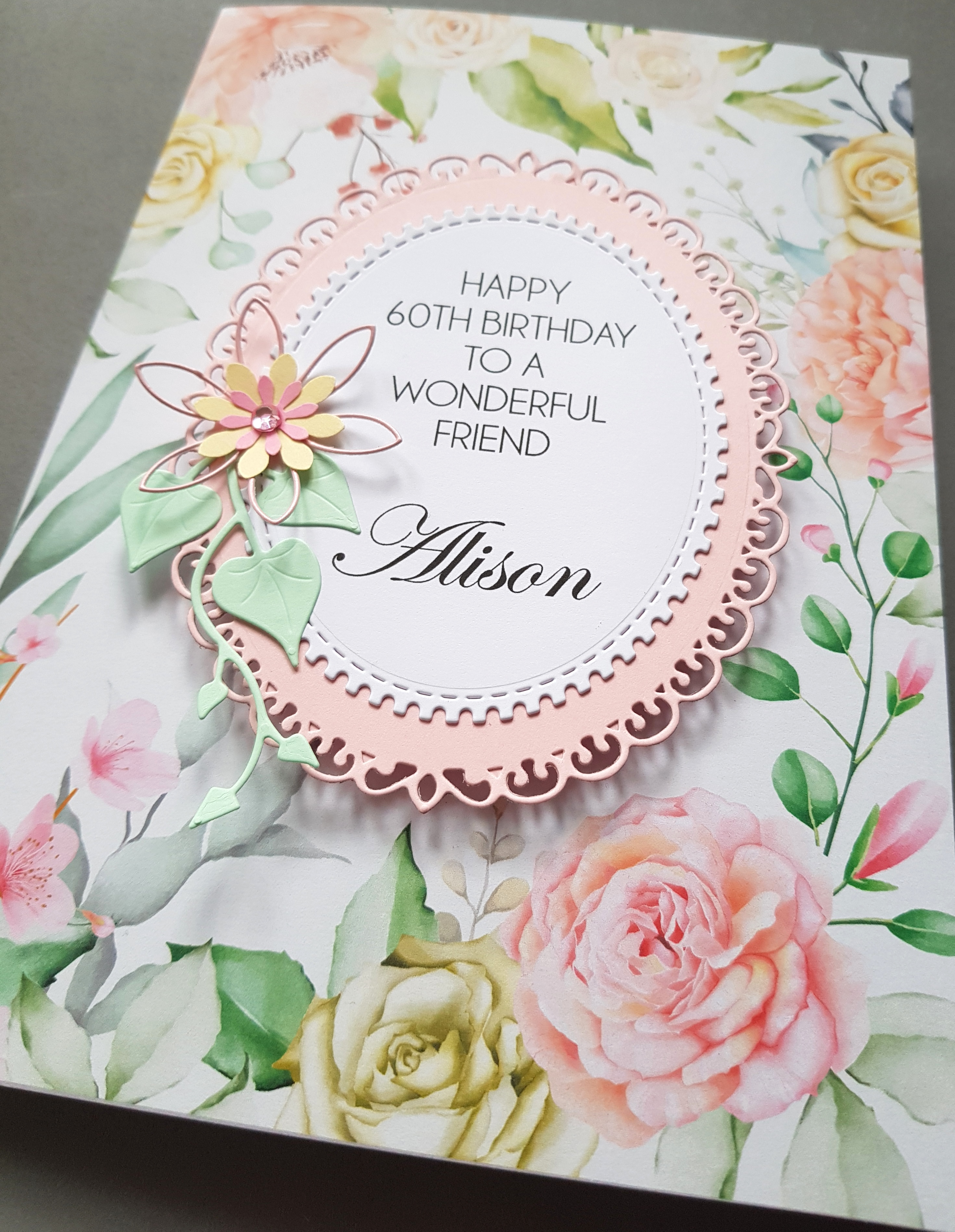 Handmade 60Th Birthday Card Ideas A5 Handmade Personalised Floral Beauty Birthday Card Mum Nan Auntie Daughter Friend
