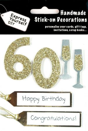 Handmade 60Th Birthday Card Ideas Gold 60th Birthday Diy Greeting Card Toppers