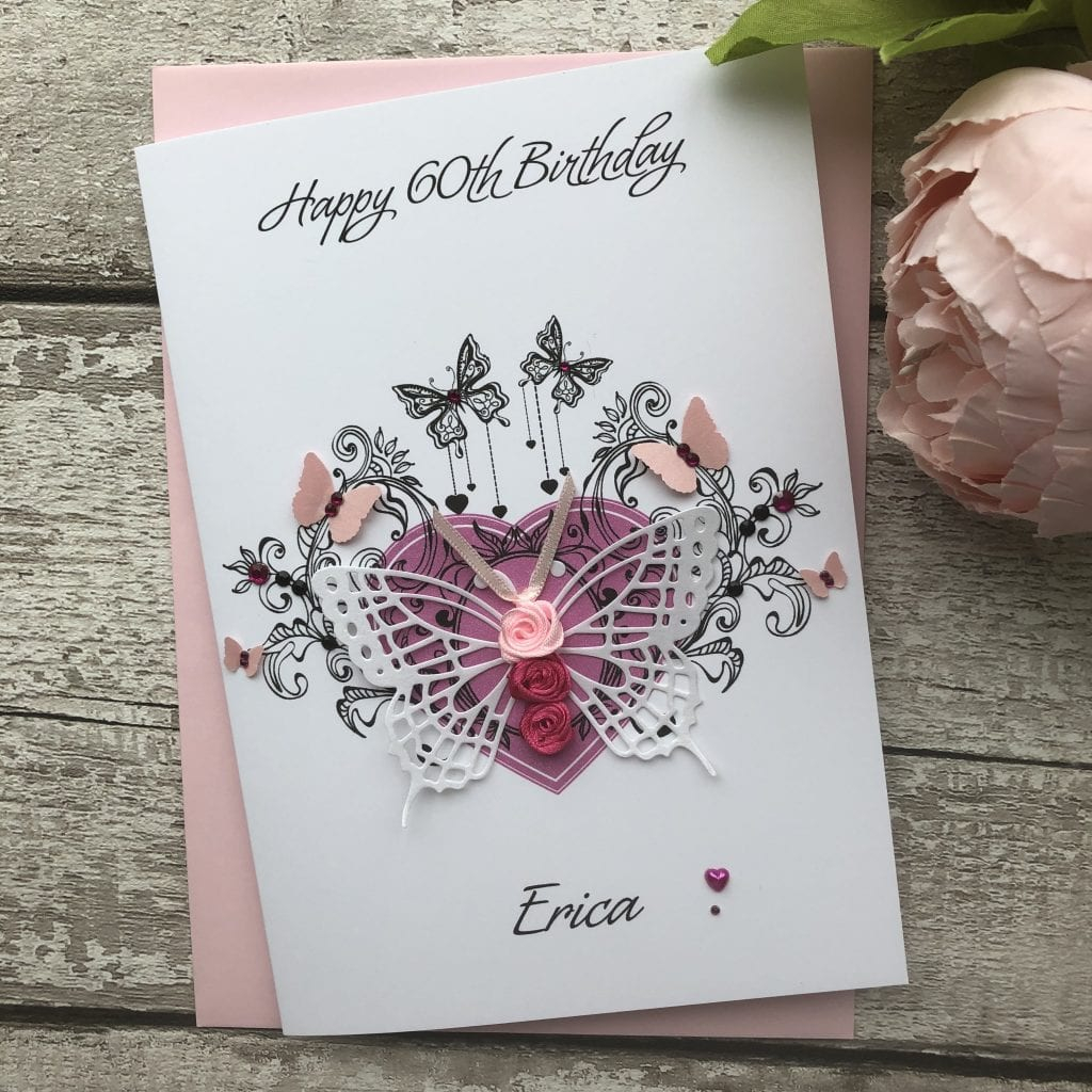 Handmade 60Th Birthday Card Ideas Luxury Handmade Birthday Card Butterfly Handmade Cards