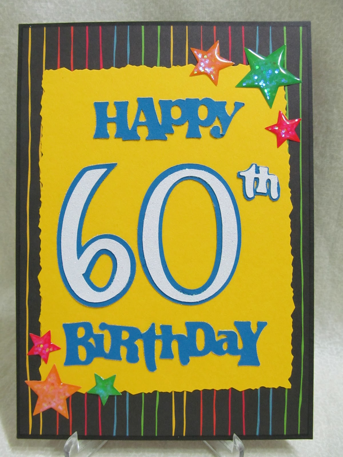 Handmade 60Th Birthday Card Ideas Savvy Handmade Cards Happy 60th Birthday Handmade Card