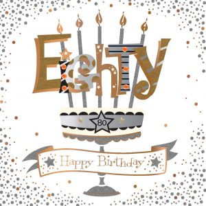 Handmade 80Th Birthday Card Ideas Eighty 80th Birthday Handmade Embellished Greeting Card