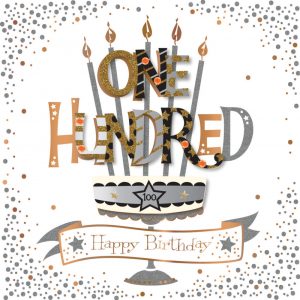 Handmade 80Th Birthday Card Ideas One Hundred 100th Birthday Handmade Embellished Card