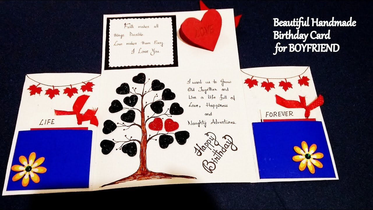 Handmade Birthday Card Ideas For Boyfriend Beautiful Handmade Birthday Card For Boyfriend Complete Tutorial