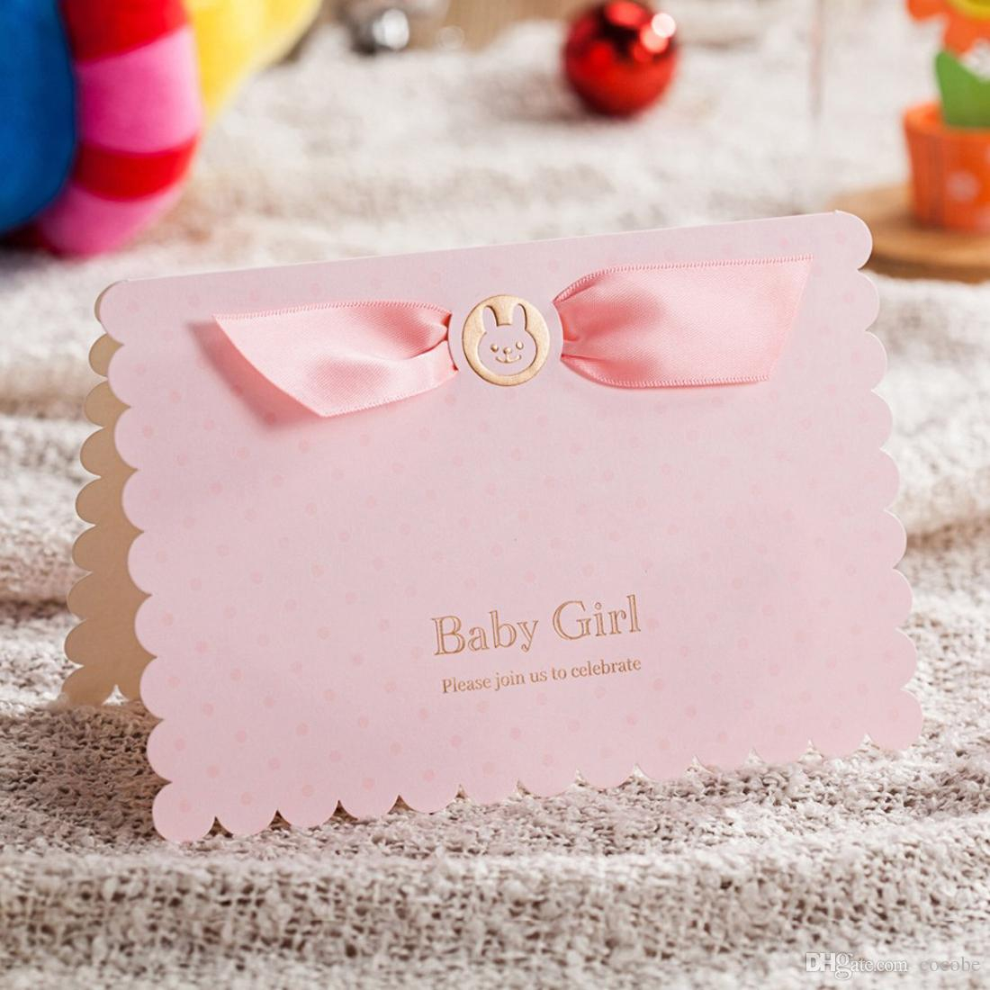 Handmade Birthday Invitation Cards Ideas Wishmade Pink Blue Ba Shower Invitation Cards With Cute Ba Car Invites Card Kit For Boy Girl Birthday Cw5301