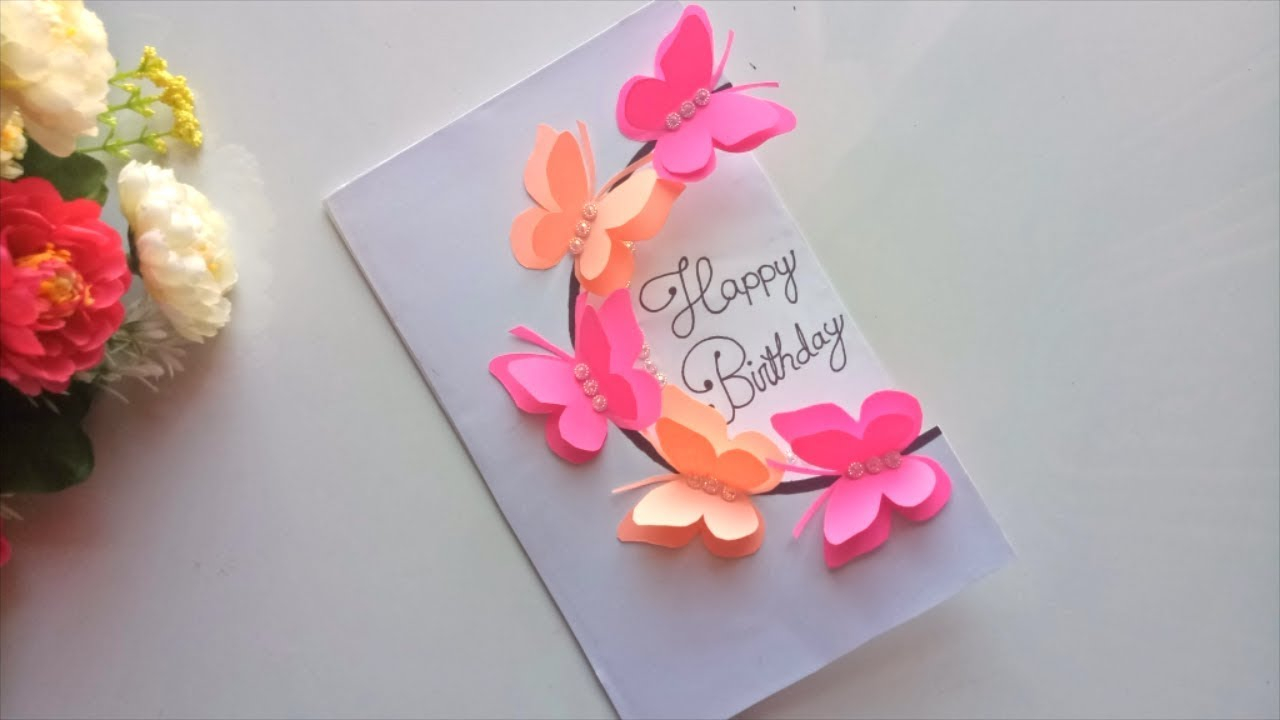 Handmade Card Ideas For Birthday Beautiful Handmade Birthday Card Idea Diy Greeting Pop Up Cards For Birthday