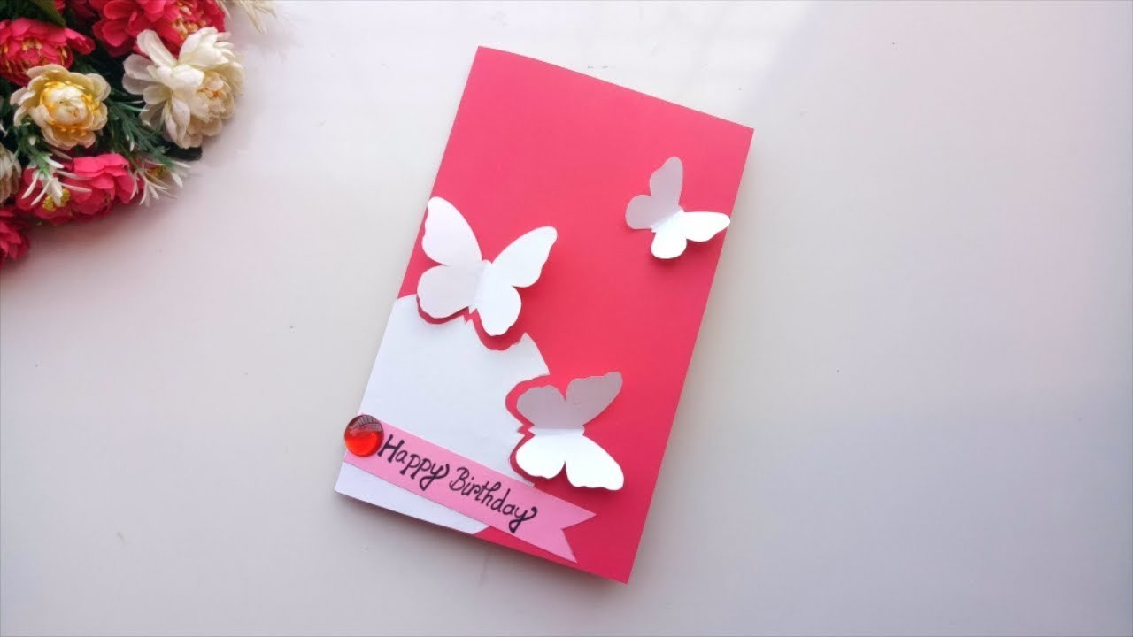 Handmade Cards Ideas For Birthday Beautiful Handmade Birthday Card Idea Diy Greeting Cards For Birthday