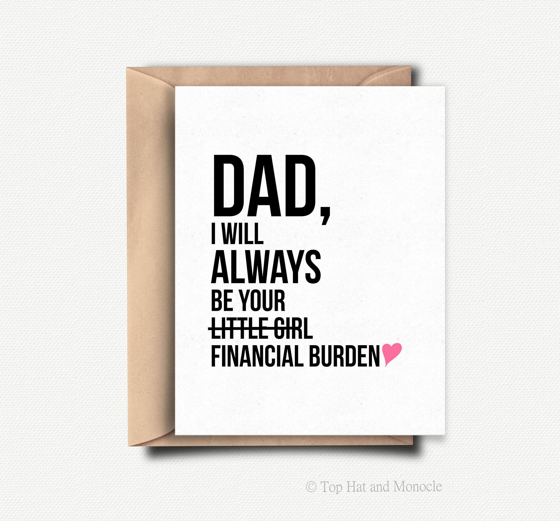 Happy Birthday Card Ideas For Dad Happy Fathers Day Card Funny Father Gift Fathers Day From Daughter Funny Gift For Fathers Day Idea Dad Birthday Card Sarcastic Gift For Dad