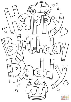 Happy Birthday Dad Card Ideas Coloring Ideas Fathers Day Coloring Cards Ideas Happy Birthday