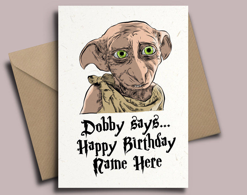 Harry Potter Birthday Card Ideas Dob Harry Potter Personalised Birthday Card Jk Rowling Hogwarts