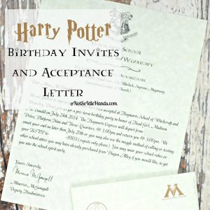 Harry Potter Birthday Card Ideas Harry Potter Birthday Invitations And Authentic Acceptance Letter