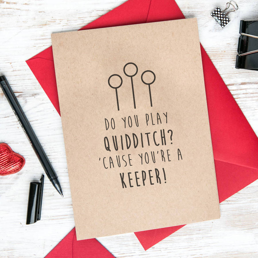 Harry Potter Birthday Card Ideas Harry Potter Quidditch Quote Greetings Card