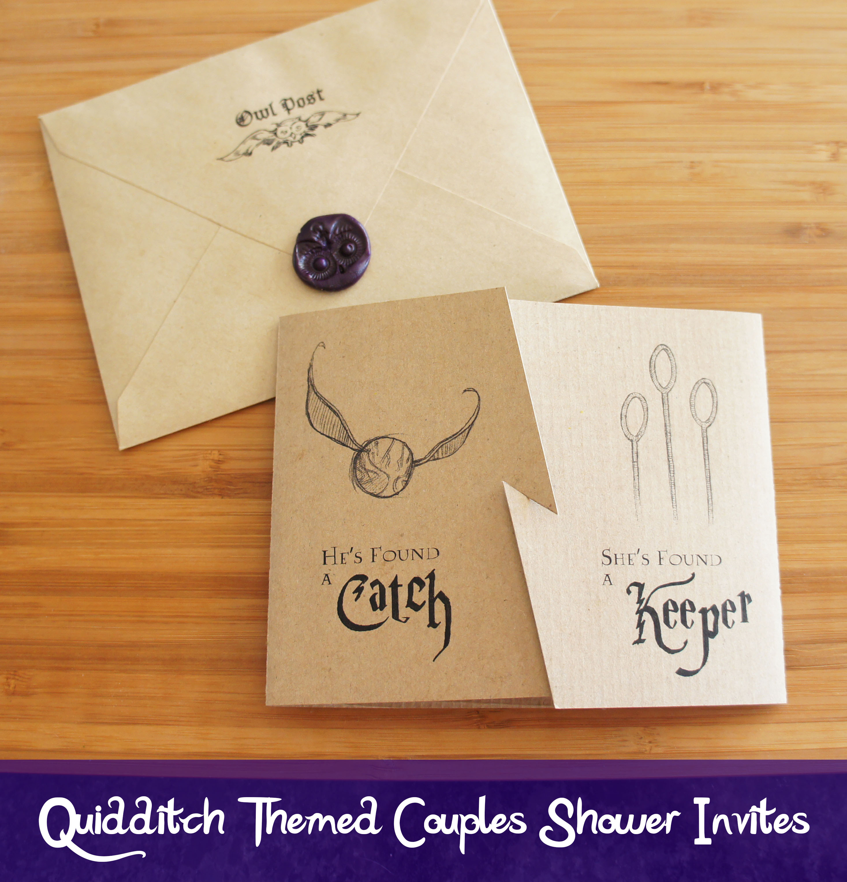 Harry Potter Birthday Card Ideas Quidditch Inspired Invites For A Harry Potter Themed Couples Shower