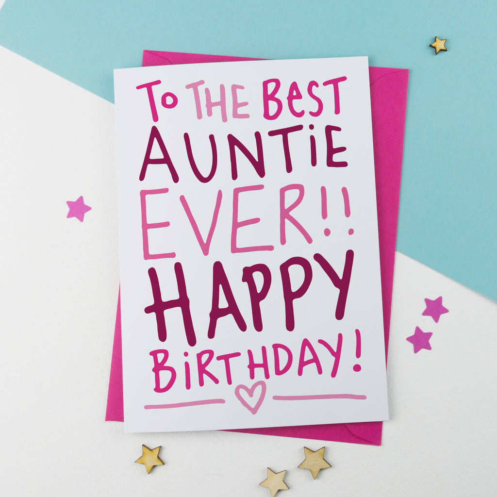 Homemade Birthday Card Ideas For Aunt Best Ever Auntie Aunt Aunty Birthday Card