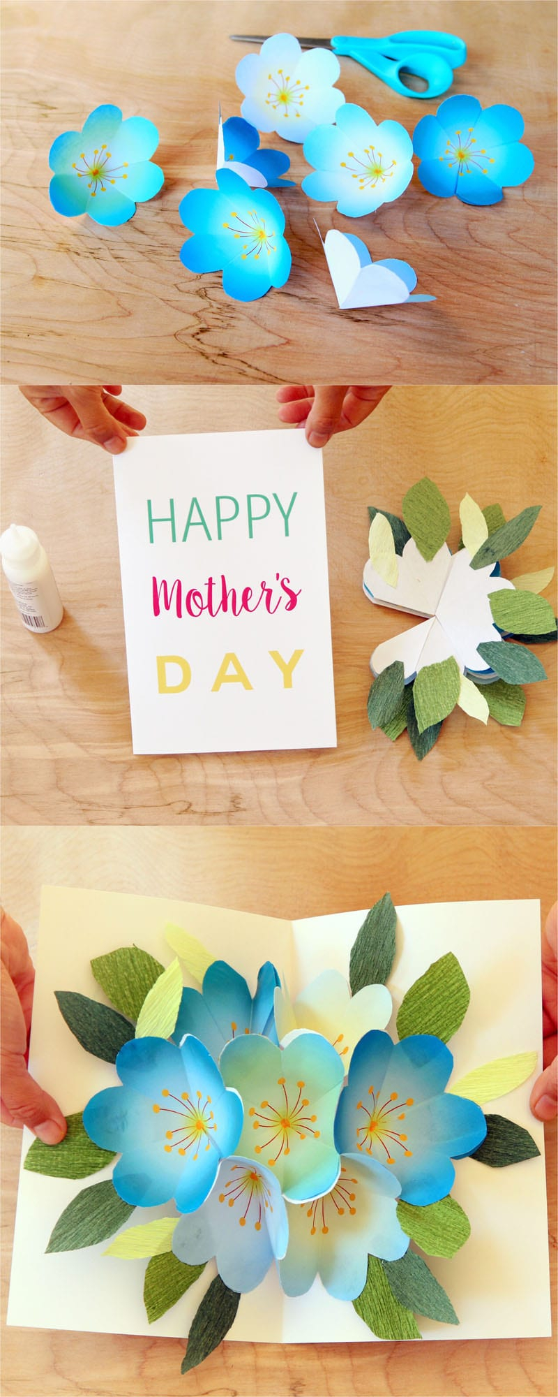 Homemade Birthday Card Ideas For Kids Pop Up Flowers Diy Printable Mothers Day Card A Piece Of Rainbow