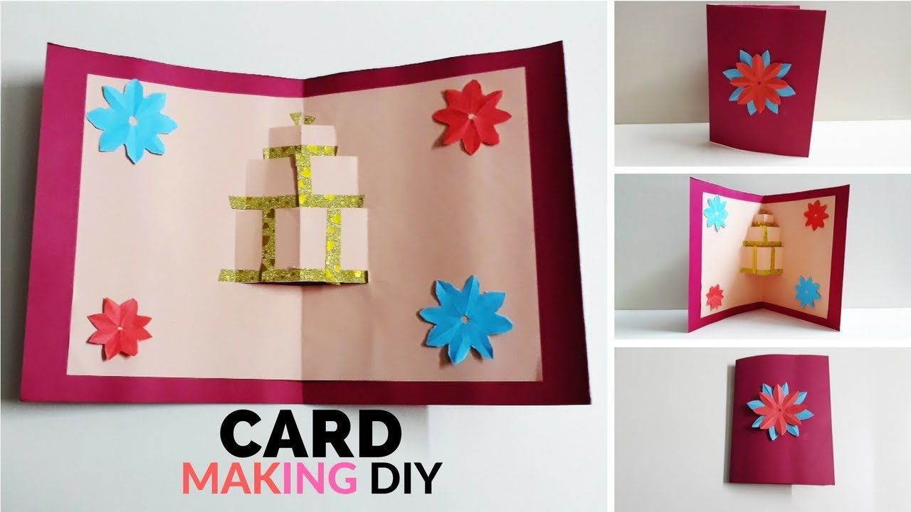Homemade Card Ideas For Birthdays Diy Handmade Flower Card Beautiful Handmade Birthday Card Idea For Husband Boyfriend