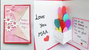 Homemade Mom Birthday Card Ideas Diy Mothers Day Cardmothers Day Pop Up Card Makingpop Up Balloon Card For Mom