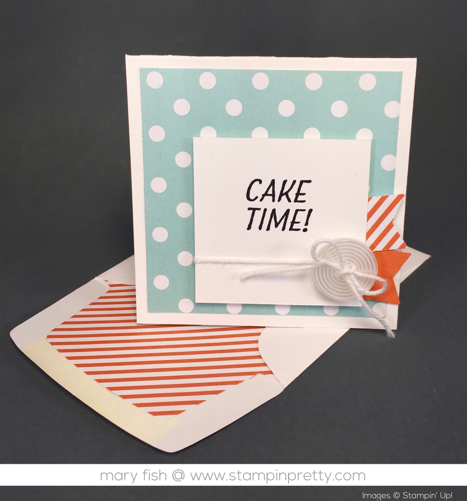 Idea For Birthday Cards Cake Time 3 X 3 Birthday Card Stampin Pretty