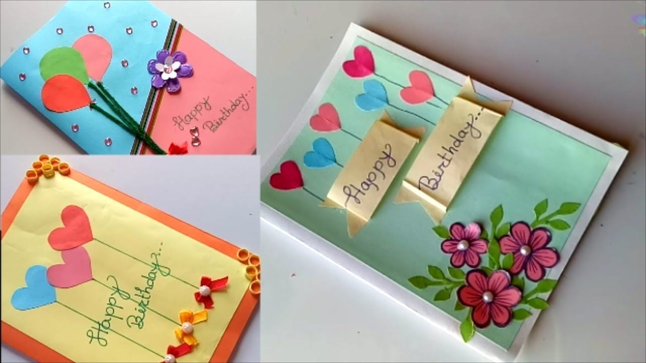 Idea For Making Birthday Cards Beautiful Handmade Birthday Card Idea Diy Greeting Cards For Birthday