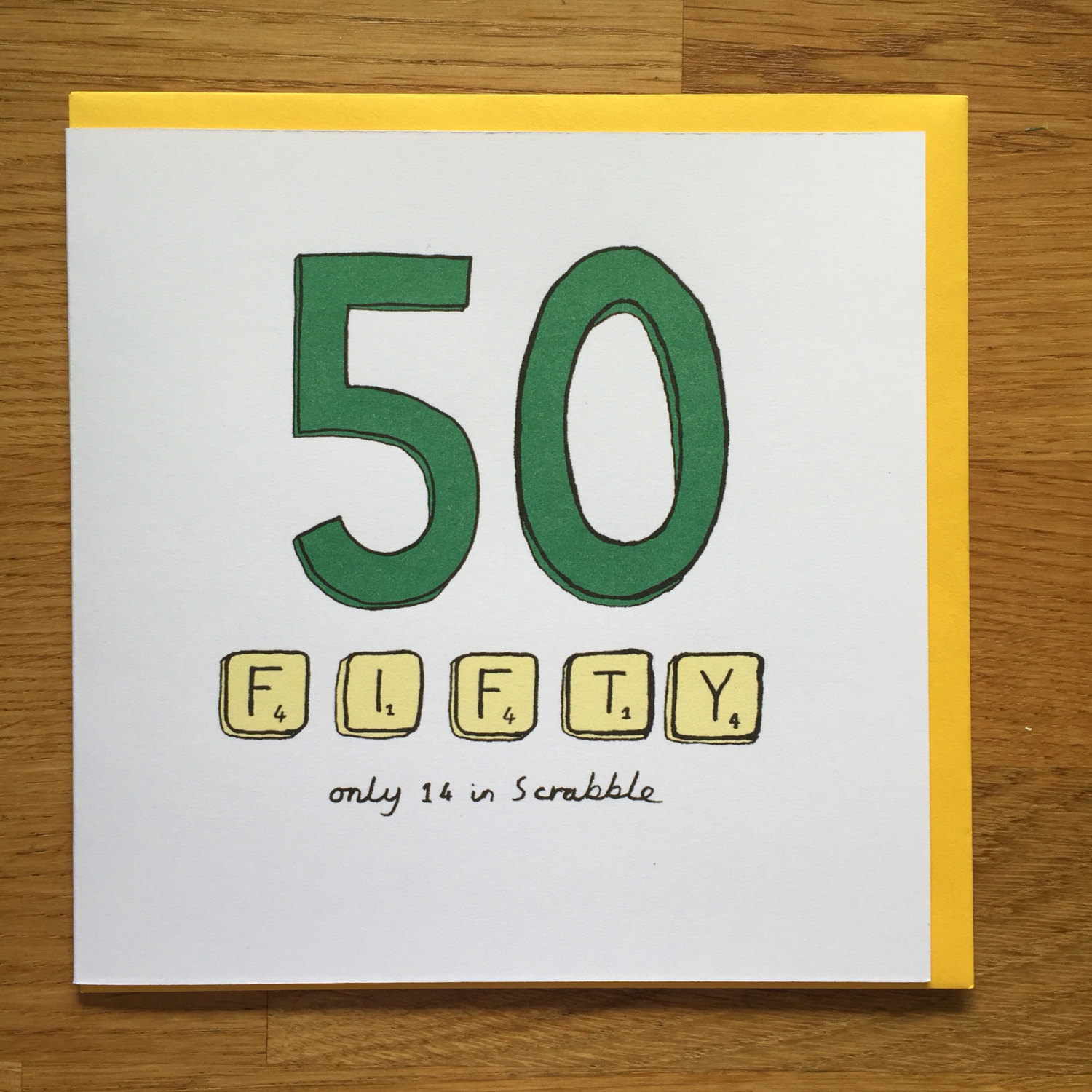 Ideas For 50Th Birthday Cards Fiftieth Birthday Card 50 50th Scrabble Happy Birthday Card Fifty Birthday Card