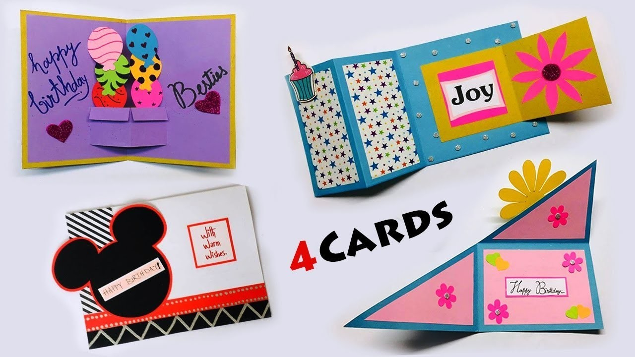 Ideas For Birthday Card 4 Happy Birthday Card Ideas Greeting Cards Latest Design Handmade