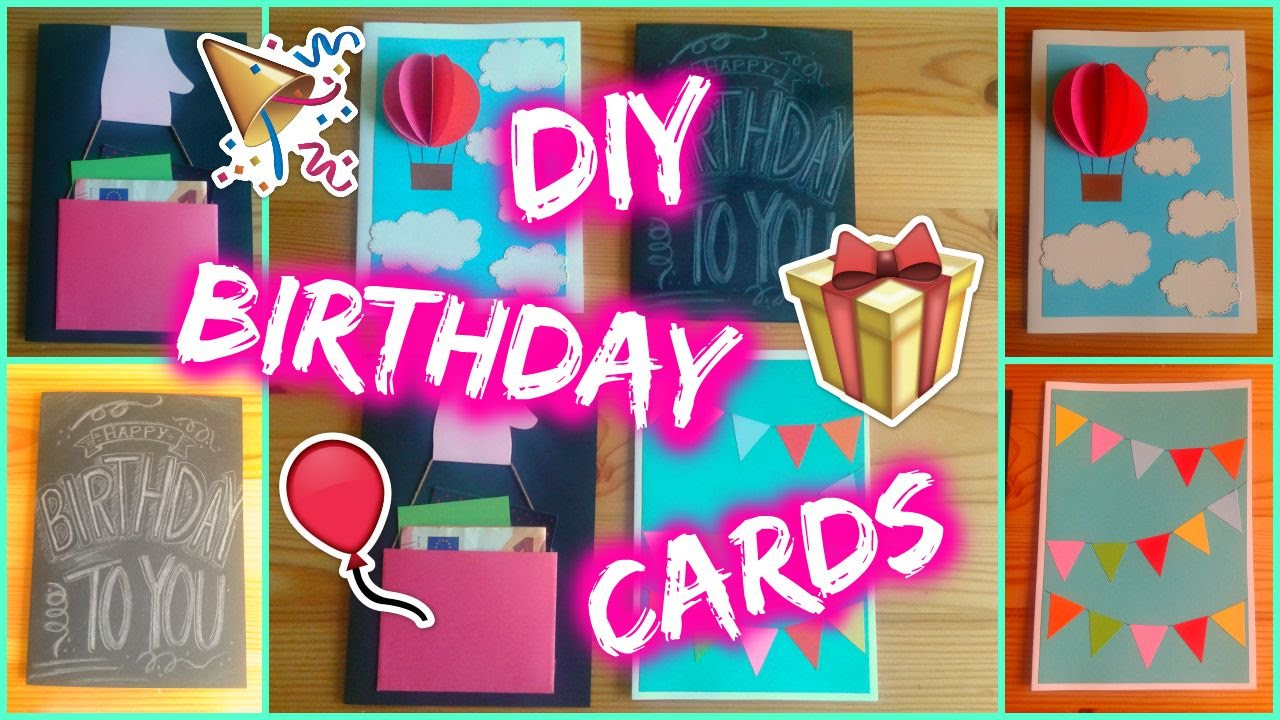Ideas For Birthday Cards Diy 4 Easy Birthday Card Ideas