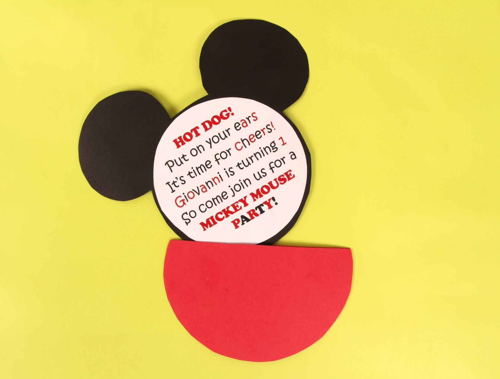 Ideas For Birthday Invitation Cards A Diy Mickey Mouse Party Invitation Idea For A Mickey Party Jam Blog