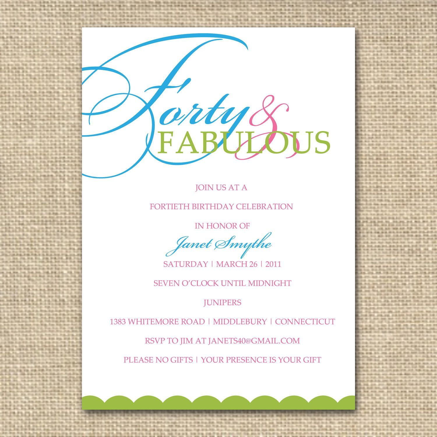Ideas For Birthday Invitation Cards Birthday Party Dresses 40th Birthday Invitation Wording Designs