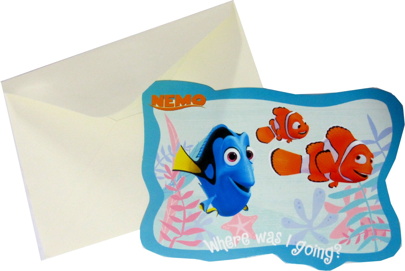 Ideas For Birthday Invitation Cards Nemo Party Invitation Cards With Envelopes Pack Of 10 Finding